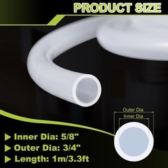 3.3FT Pure Silicone Tubing 5/8″ ID x 3/4″ OD – High Temp for Hot Water & More