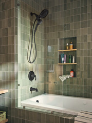 NEW CONDITION Moen 82137BL Graeden Matte Black Tub/Shower Faucet w/ Valve