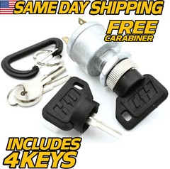 Ignition Switch fits EZGO 33639G01 (w/LIGHTS) Gas & Electric 1981 & Up 4 KEYS