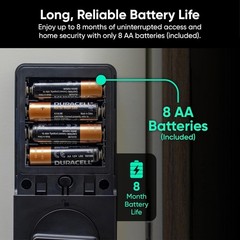 Smart Lock V2 with AI Scanner: Fingerprint Access, Remote Control & 8-Mo Battery