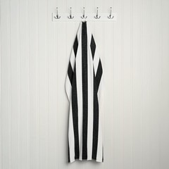 Cabana Stripe Beach Towels, 4 Pack, 58 in x 28 in, Black