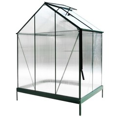 6.3’×4.2’×7′ Heavy Duty Walk-in Polycarbonate Greenhouse Kits for Outdoor Garden