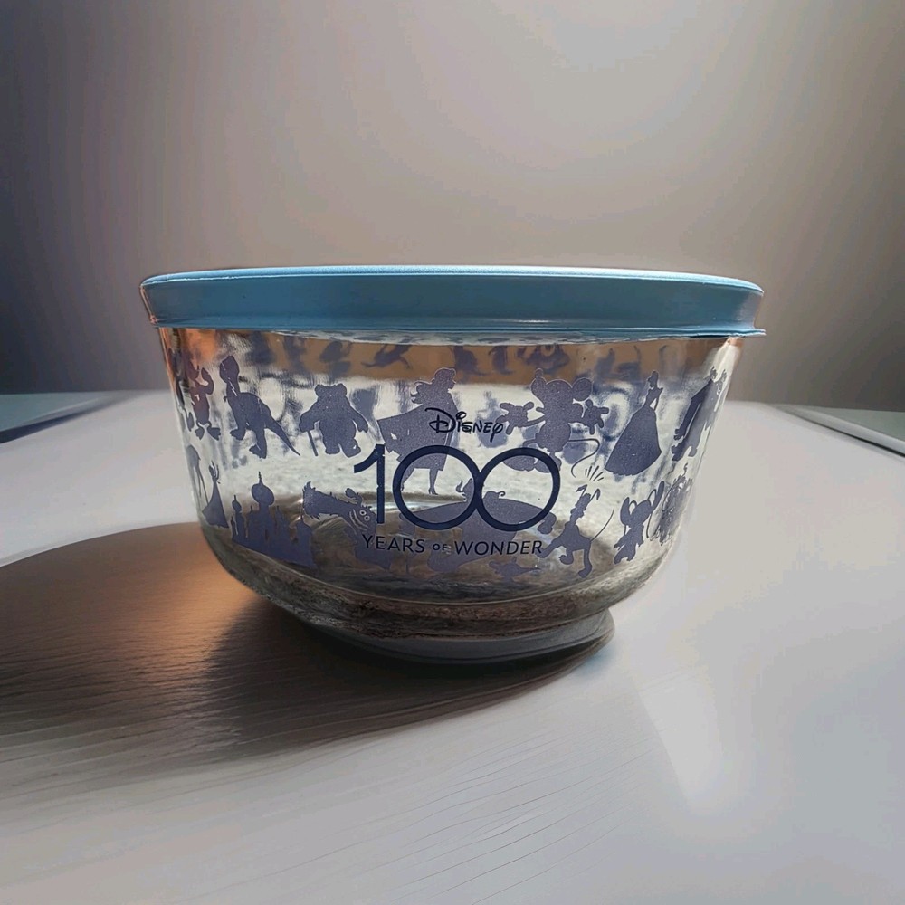 Pyrex/Disney 100 Years of Wonder-4 Cup Round Glass Food Storage Container