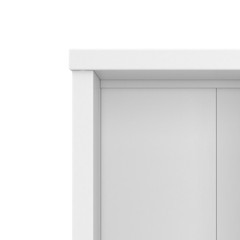 Ardent 3 Tier Storage Tower with Door and Open Shelves in White