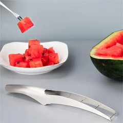 3/1 Watermelon Slicer Cutter,2-in-1 Fork Stainless Steel Fruit Cutting Artifact