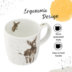 Royal Worcester Wrendale Designs Bone China 14 Ounce Mug – Gentle Jack (Donkey)
