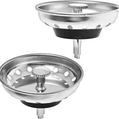 Stainless Steel Home Kitchen Sink Drain Stopper Basket Strainer Waste Plug Lot