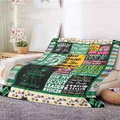 Yuntu Girl Scout Leader Gifts Blanket – Soft Flannel Throw For Scouting