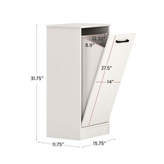 Ardent Tilt-Out Laundry Hamper Cabinet, White