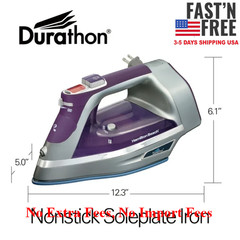 Hamilton Beach Durathon Digital Retractable Cord Iron, Silver, Model 19902F