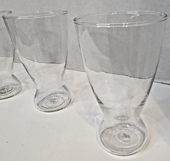 Vtg 1958 Beer Queens Set of 4 16oz Pint Glasses Clear *pre-Owned*