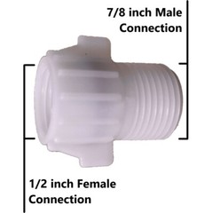Porcher Toilet 2.34 In. 1-piece Flush Valve, Fill Valve, Overflow Tube Extention