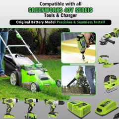40V 5Ah For Greenworks G-MAX Lithium Battery 29472 29462 29252 20202 40 Volt