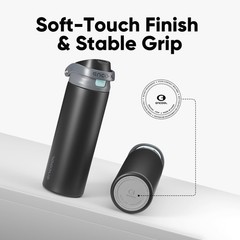 ENCOOL Leakproof Insulated Water Bottle with Straw Dual-Sip Water Bottle Bag-…