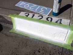 Modern Curb House Number Stencil; 4″, Mid Century, Palm Springs, Neutra, Atomic