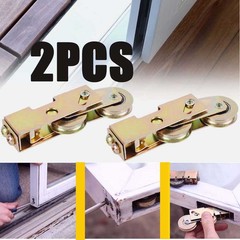 1-1/4 In Heavy Duty Adjust Sliding Patio Door Wheels Tandem Roller Assembly Kit