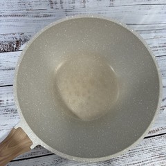 Natural Elements Induction Ready Non-stick 12.5” Wok Pan w/ Lid – Slight BEND