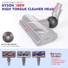 Ball Wheel+Vacuum Head Connector for Dyson V10 V11 V15 High Torque Cleaner Head