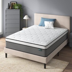 Zinus Pressure Relief Extra Firm Hybrid Mattress Comfort Foam and Pocket Spring