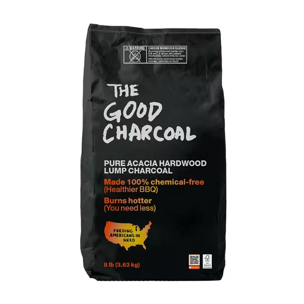 8 lbs. The Good Charcoal Natural Hardwood Lump Charcoal