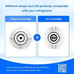 Waterdrop Refrigerator Water Filter Air Filter Replacement for LG® LT1000P®, (4)