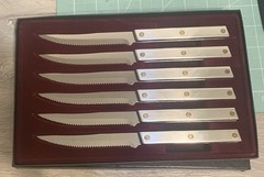 Vintage Rada Cutlery Steak Knife 6pc Gift Set With Box As Shown (M)