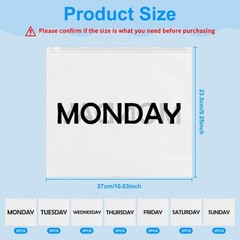 14Pcs Days of Week Packing Cubes Travel Organizer Pouches for Suitcases Light…