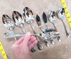 Asian Bird Reed & Barton 8 Serving Utensils 18/10 Stainless Flatware Vietnam
