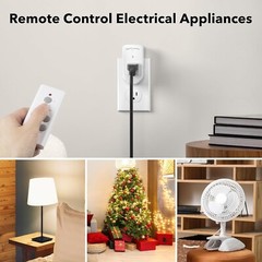 BN-LINK Wireless Remote Control Socket Electrical Outlet Switch Automation White