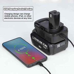 USB Battery Adapter Converter for De walt 20V Milwaukee 18V to Ryobi 18V Tool