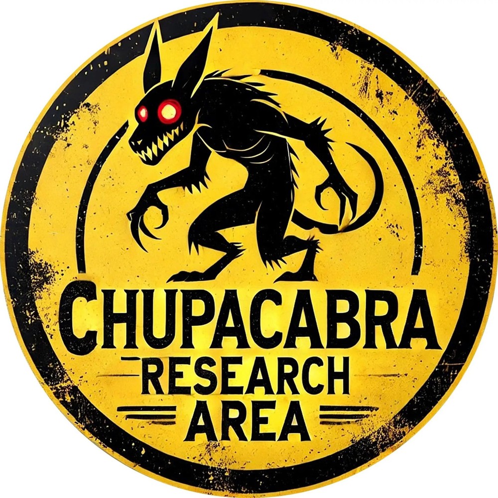 Round Chupacabra Research Area Metal Sign Vintage Cryptid Warning Wall Decor