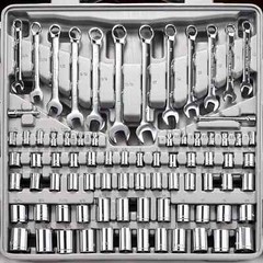 CARTMAN 205 Piece Ratchet Wrench and Socket Tool Set,1/4″ & 3/8″ & 1/2″
