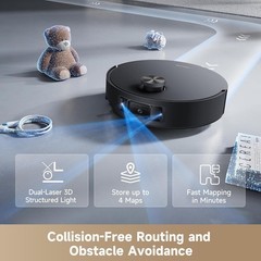 DREAME Aqua10 Roller AE Robot Vacuum Roller Mop Carpet-Safe Roller Guard