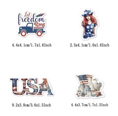 10 Random Matte Stickers – Patriotic American USA 4th of July Celebration