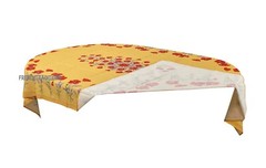 French Provencal Coated Tablecloth Poppies & Lavender 59 X 98 Made In France