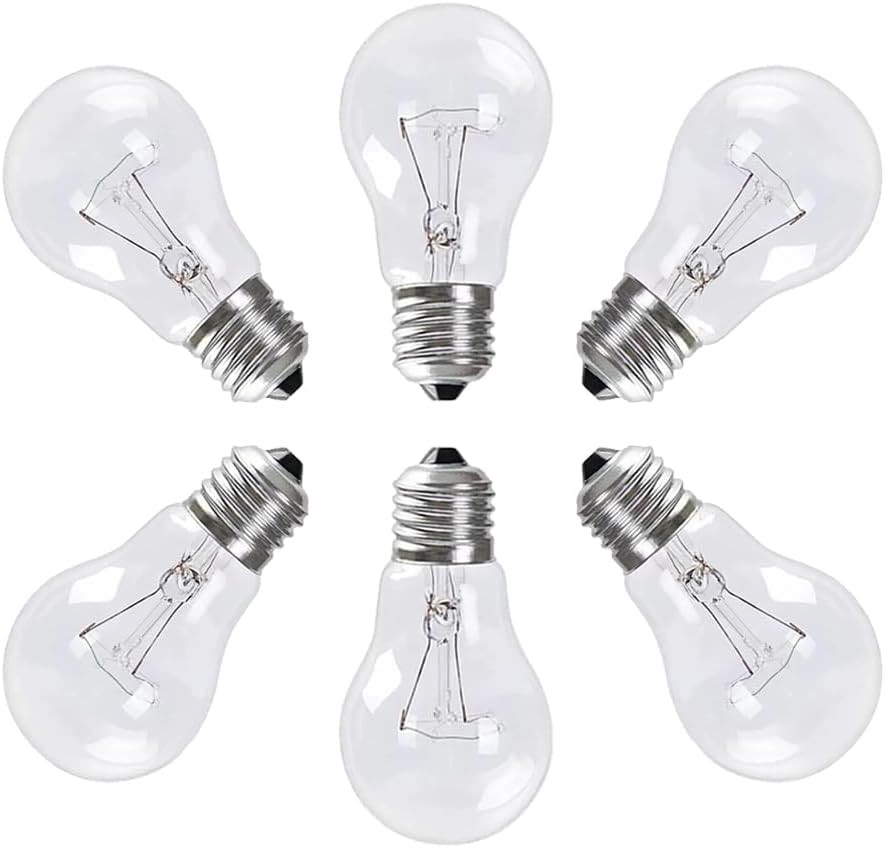 A19 Clear Incandescent Rough Service Light Bulb, 100 Watt Incandescent Light Bul