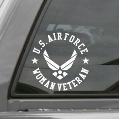 UNITED STATES AIR FORCE WOMAN VETERAN Vinyl Window Decal Sticker