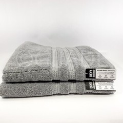 DKNY Eco-Melange Gray 30 In x 58 In Towels 2Pc Bath New