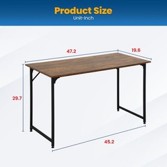 Computer Desk, 47 inches Home Office Desk Writing Study Table Modern Simple