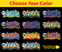 Custom Personalized Vinyl Graffiti Name Decal Sticker | Car Window Tumbler Wall