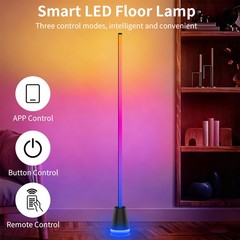 2pc 56″ Smart LED Floor Lamp RGB Remote & APP Control Music Sync Corner Lighting