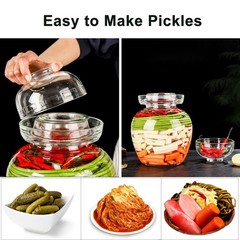 Haeljard 1.5L Glass Jar with Lid Fermentation Jar, Traditional Fermenting Kit…