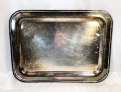 Commercial Hotel Silver Co. Nickel Silver Britannia Mounts Tray 16in Thick 3.5lb
