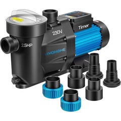 1.5/2.0/2.5HP Self Primming Swimming Pool Pump w/ Timer for in/Above Ground Pool