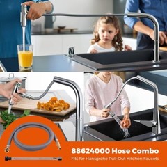 Durable Nylon 59-Inch Hose Combo for Hansgrohe Faucets – Money-Back Guarantee