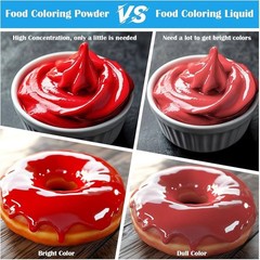 (G6B) 10 Color Powder Food Coloring Set for Cake Decorating Baking Icing Slime