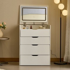3 – in – 1 Vanity Desk with Mirror And Lights, Small Vanity Desk Set with