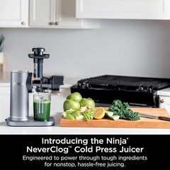 Ninja JC101 Cold Press Pro Compact Powerful Slow Juicer with Total Pulp Control
