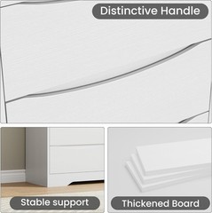Wooden Dresser with 8 Drawers Modern Large Chest with Deep Storage for Bedroom