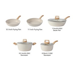 16~Piece Nonstick Cookware Set Pots and Pans